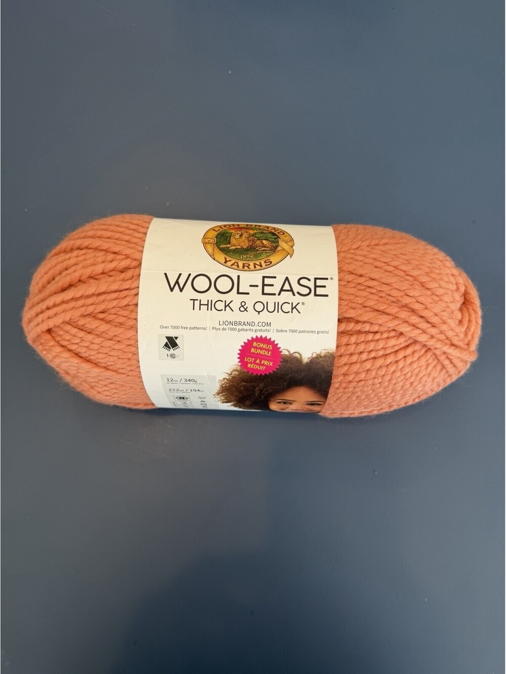 New Lion Brand Wool-Ease Thick N Quick Yarn Clay 12oz New